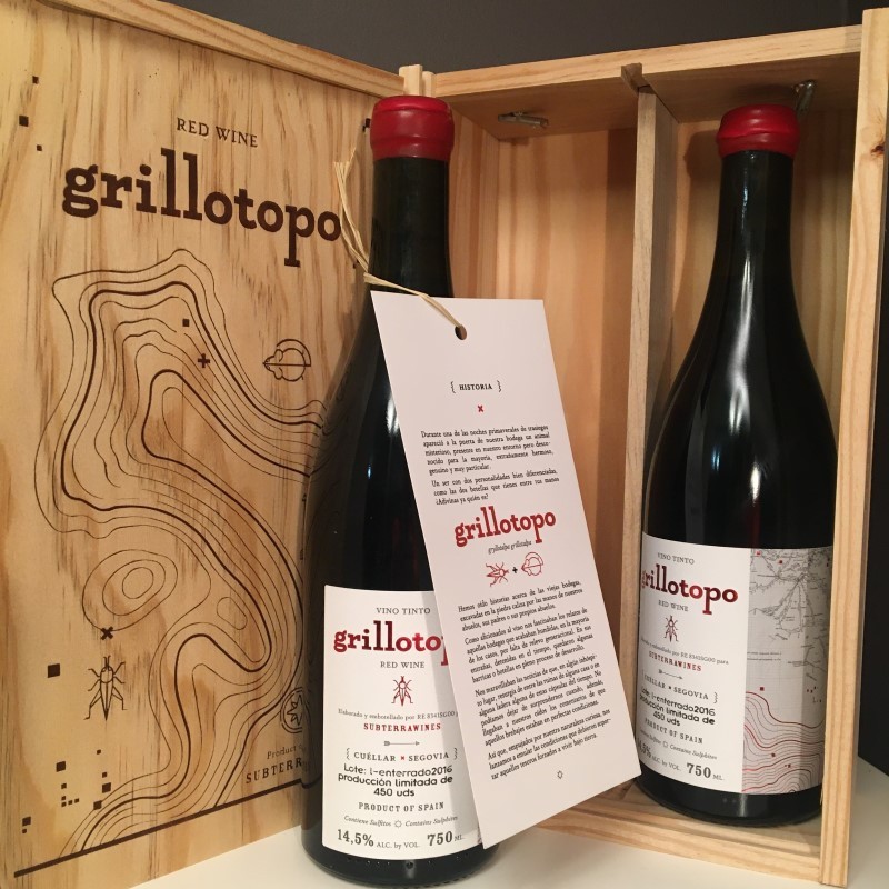 Grillotopo estuche 2 botellas. Bodega Malaparte